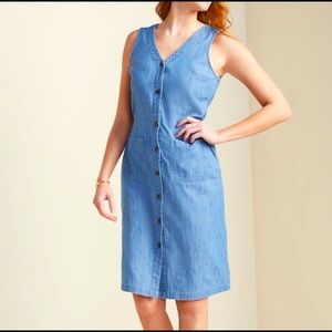 NEW Old Navy Chambray Button Front Dress